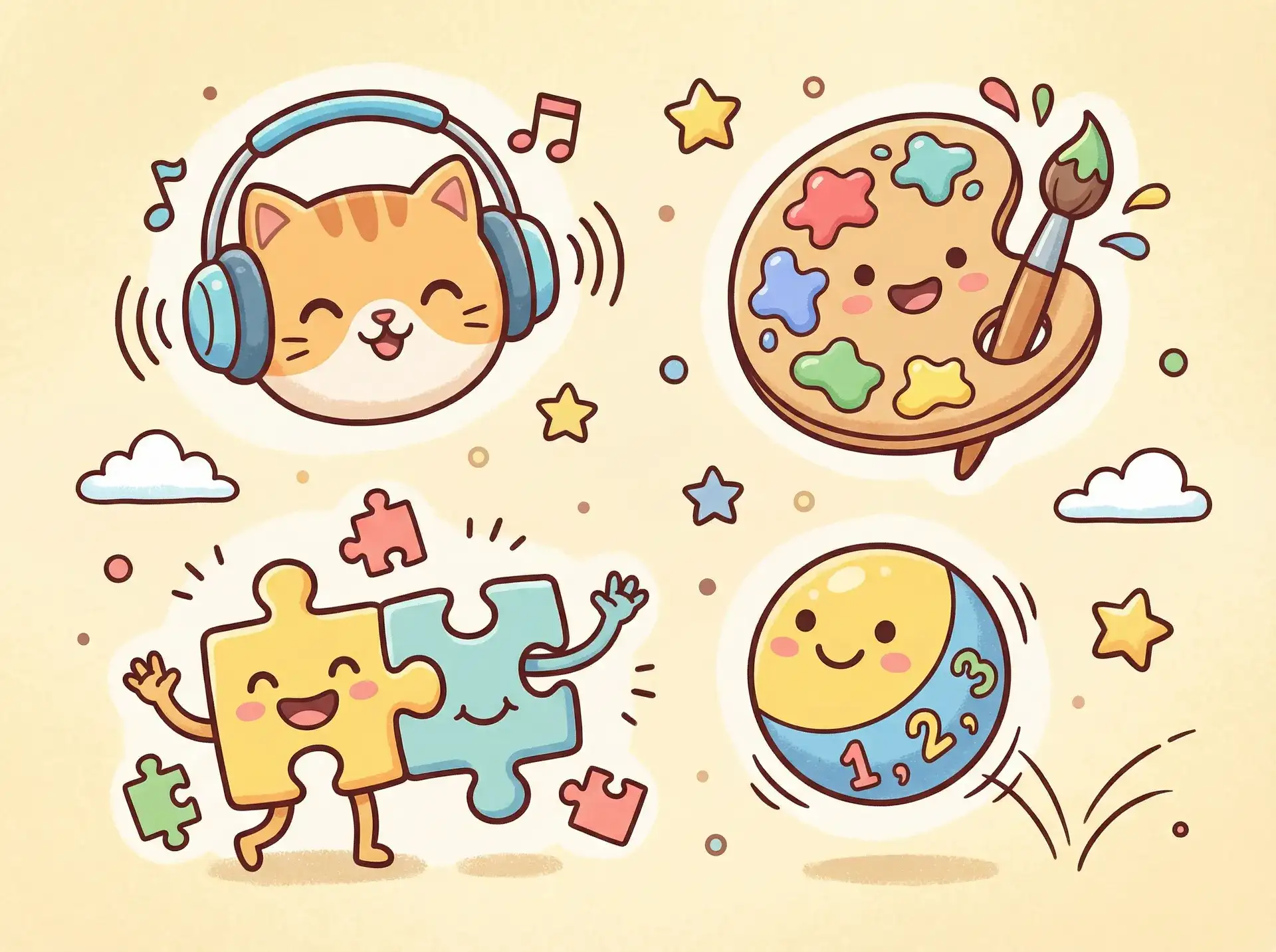 小朋友的手工作品 - 稻场流花 益智创作